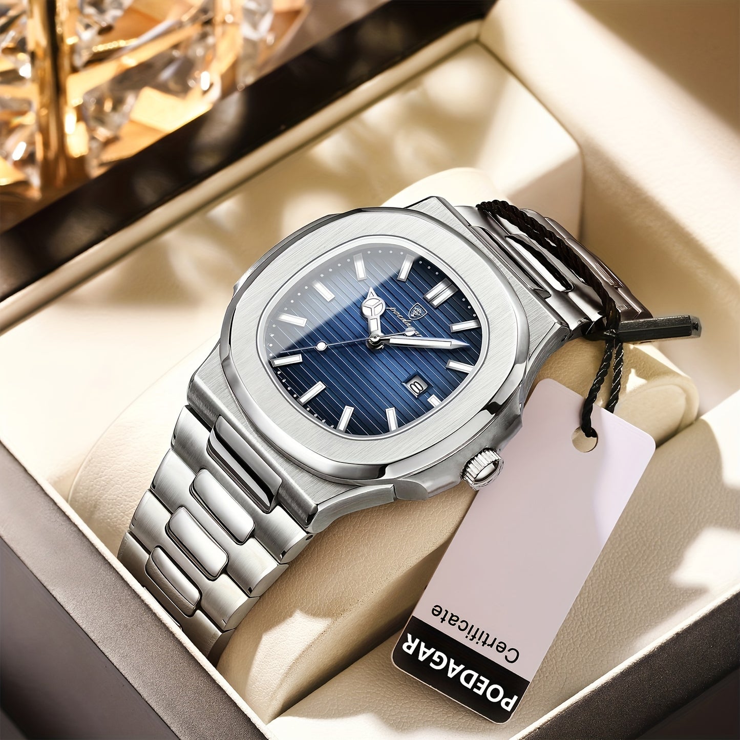 POEDAGAR New Men's Watch With Luminous Calendar, Trendy For Students, Cool And Hot Sale Quartz Wristwatch