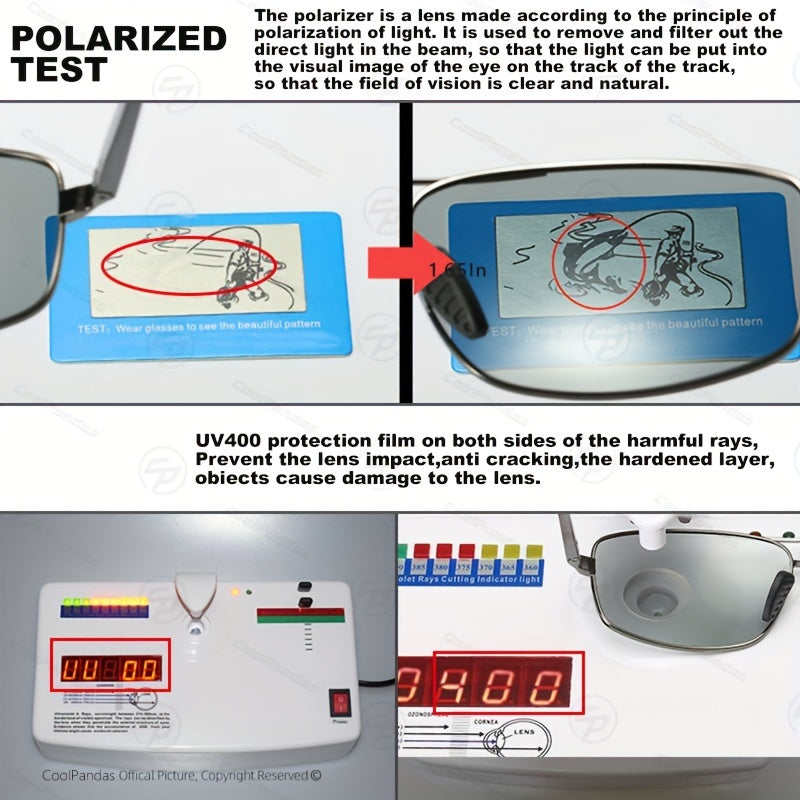 Coolpandas Brand Top Photochromic Glasses for Men And Women, Polarized Chameleon Glasses for Outdoor Sports, Fishing, Driving Goggles with Anti-Glare Features.