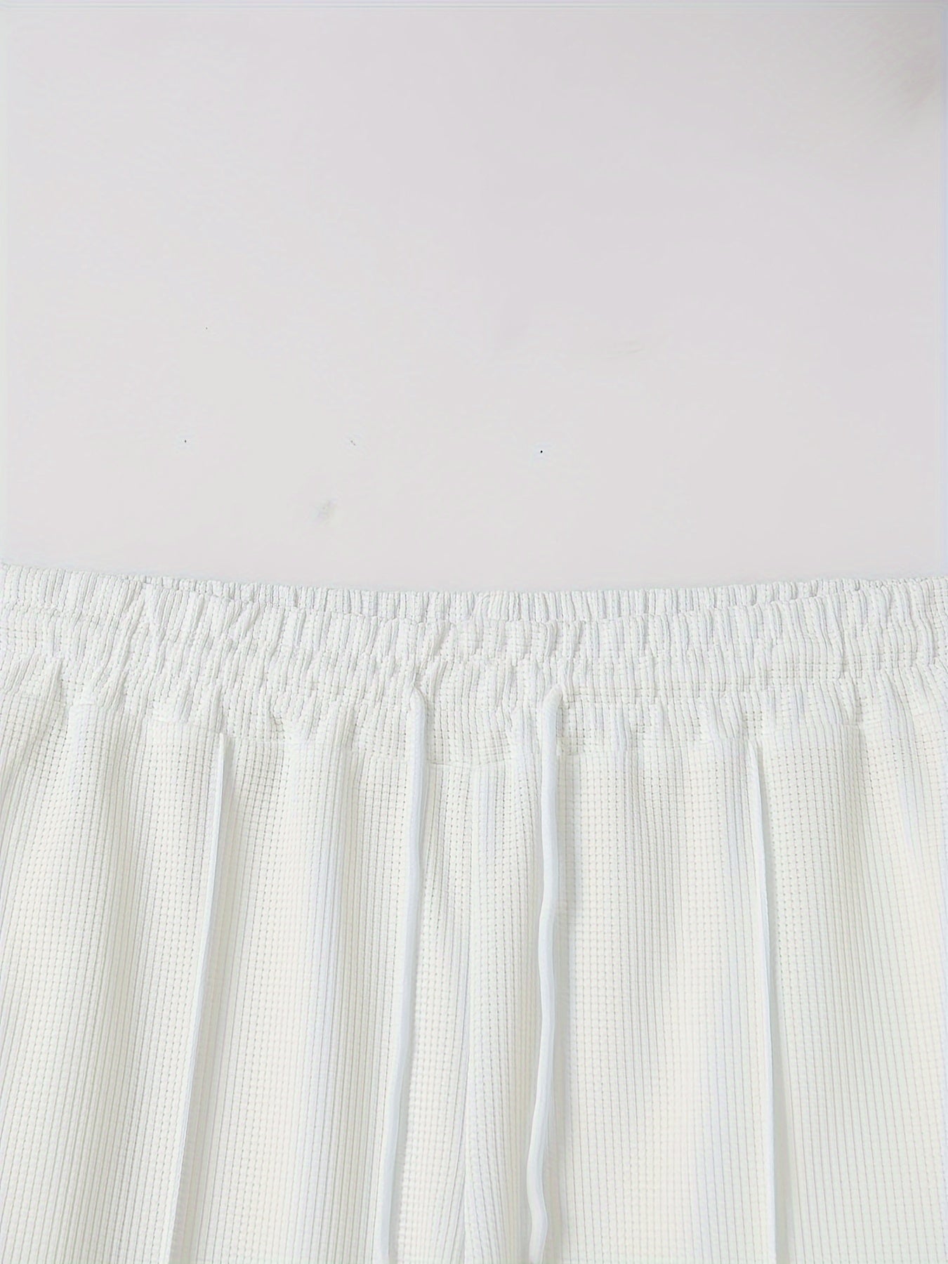 Baseball Collar Jacket and Pants Set in Waffle Fabric