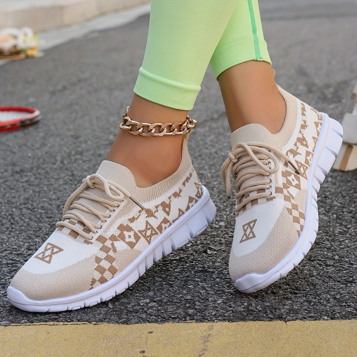 Women's Casual Sneakers Comfort Sport Shoes Fabric Knit Breathable Slip-On All-Season Walking Flats - EVA Sole Non-Slip Athletic Running Footwear - Taizhou North America & Europe Exclusive