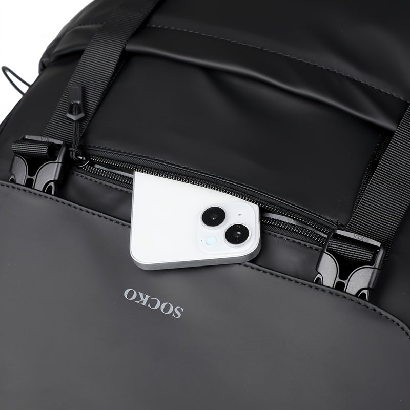 Stylish Men's Large Capacity Backpack - Perfect for Daily Commute, Business Travel & Casual Outings | Durable Fabric, No Battery Required