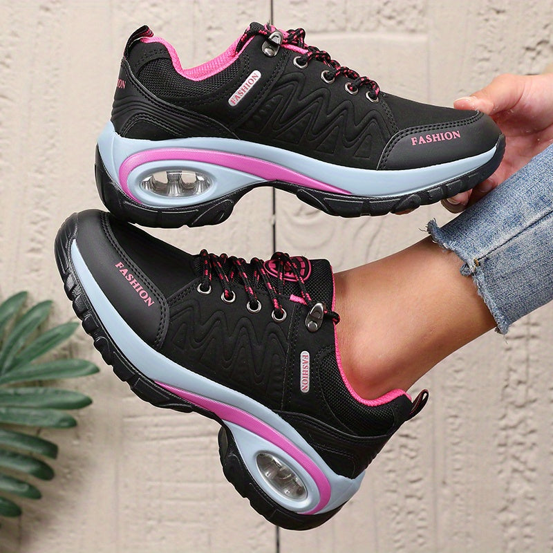 Women'S Athletic Sneakers, Thick Sole Soft Sole Fashion Outdoor Hiking Non-slip Casual Walking Shoes