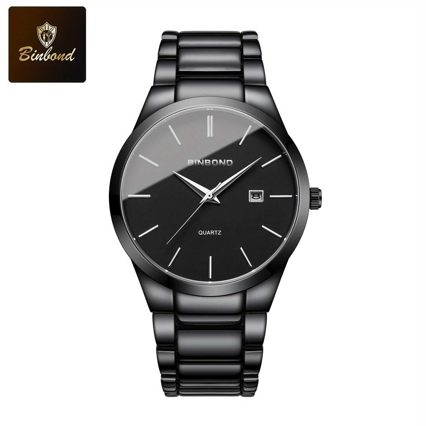 Men's quartz watch alloy strap watch calendar watch sports leisure waterproof Men's watch