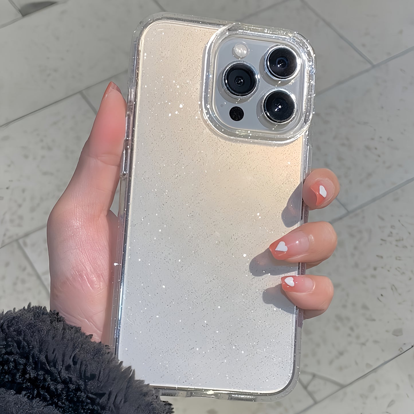 2025 New Luxury Bling Glitter Clear Phone Case for iPhone 16 15 14 13 12 11 Pro Max X XR XS Plus Shockproof Transparent Soft Cover