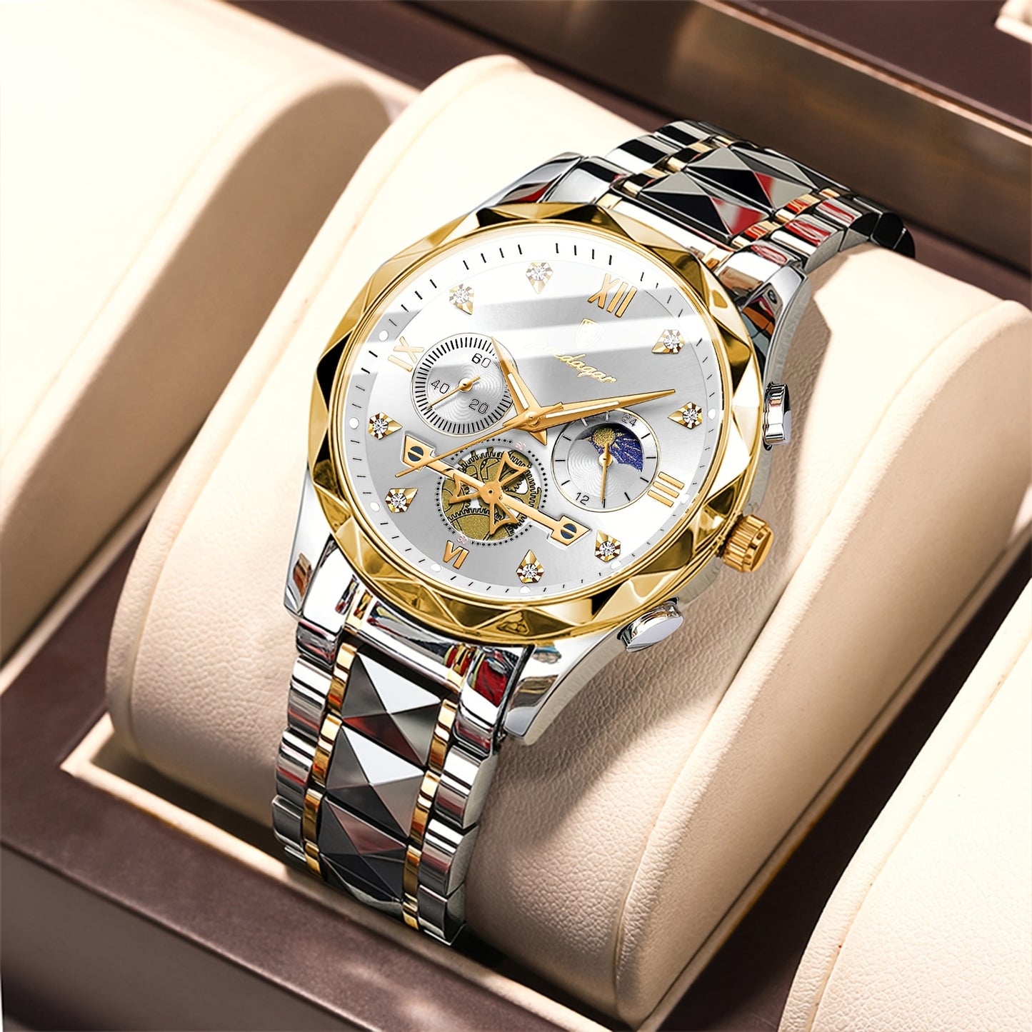 New Luxury Brand Waterproof Stainless Steel Women's And Men's Waterproof Watch, Leisure And Business Multifunctional Chronograph, Best Men's And Women's Gift Watch