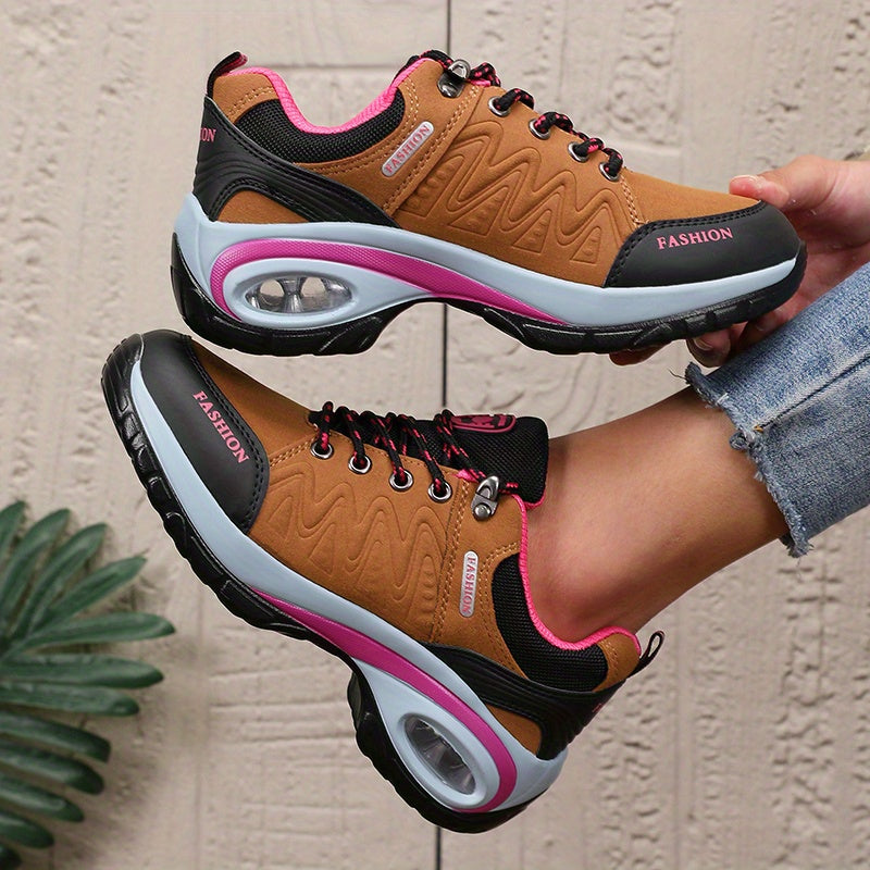 Women'S Athletic Sneakers, Thick Sole Soft Sole Fashion Outdoor Hiking Non-slip Casual Walking Shoes