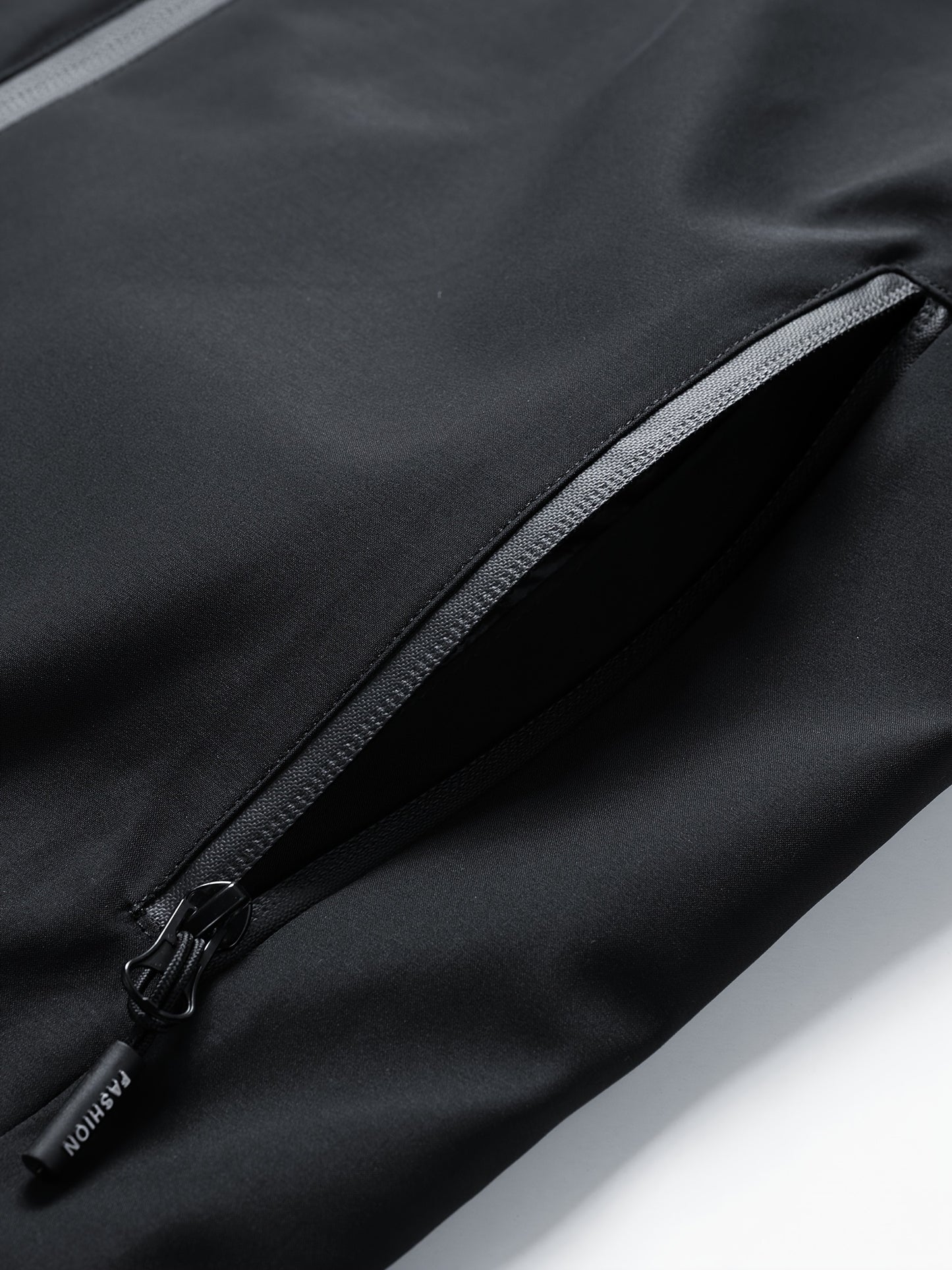 2pcs Men's Sporty Casual Jacket and Stretch Jogger Set, Spring/Autumn Fashion Hooded Jacket with Zipper Pockets, Windproof Outerwear and Black Stretch Joggers, Perfect for Outdoor Activities and Leisure Wear