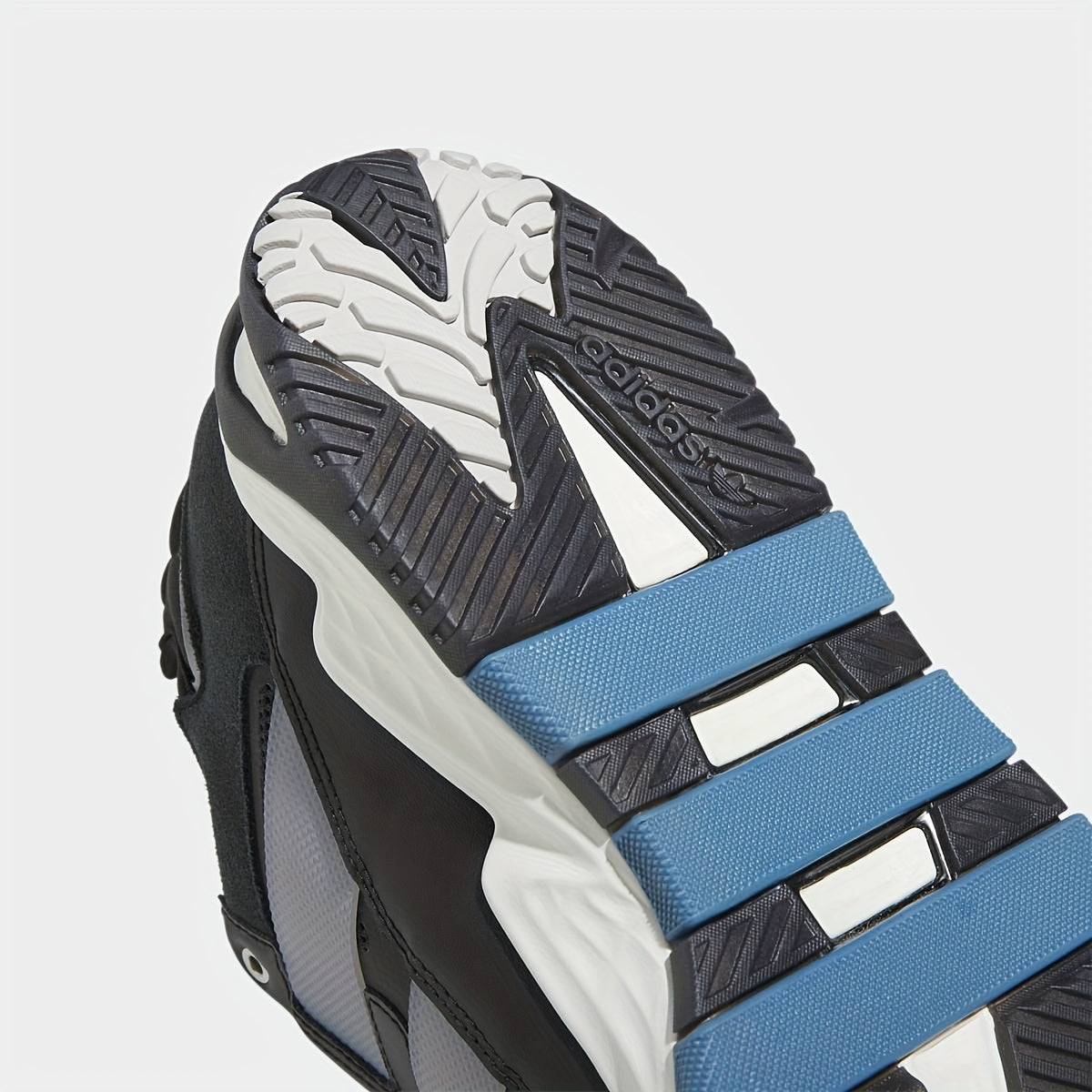 Adidas Niteball Low-Top Sneakers for Men & Women - Striped Casual Shoes with Genuine Leather Upper, Breathable Fabric Lining & Rubber Sole, Black/Blue/Orange Accents (FZ5742), Athletic Footwear, Modern Triptych Design, Durabl