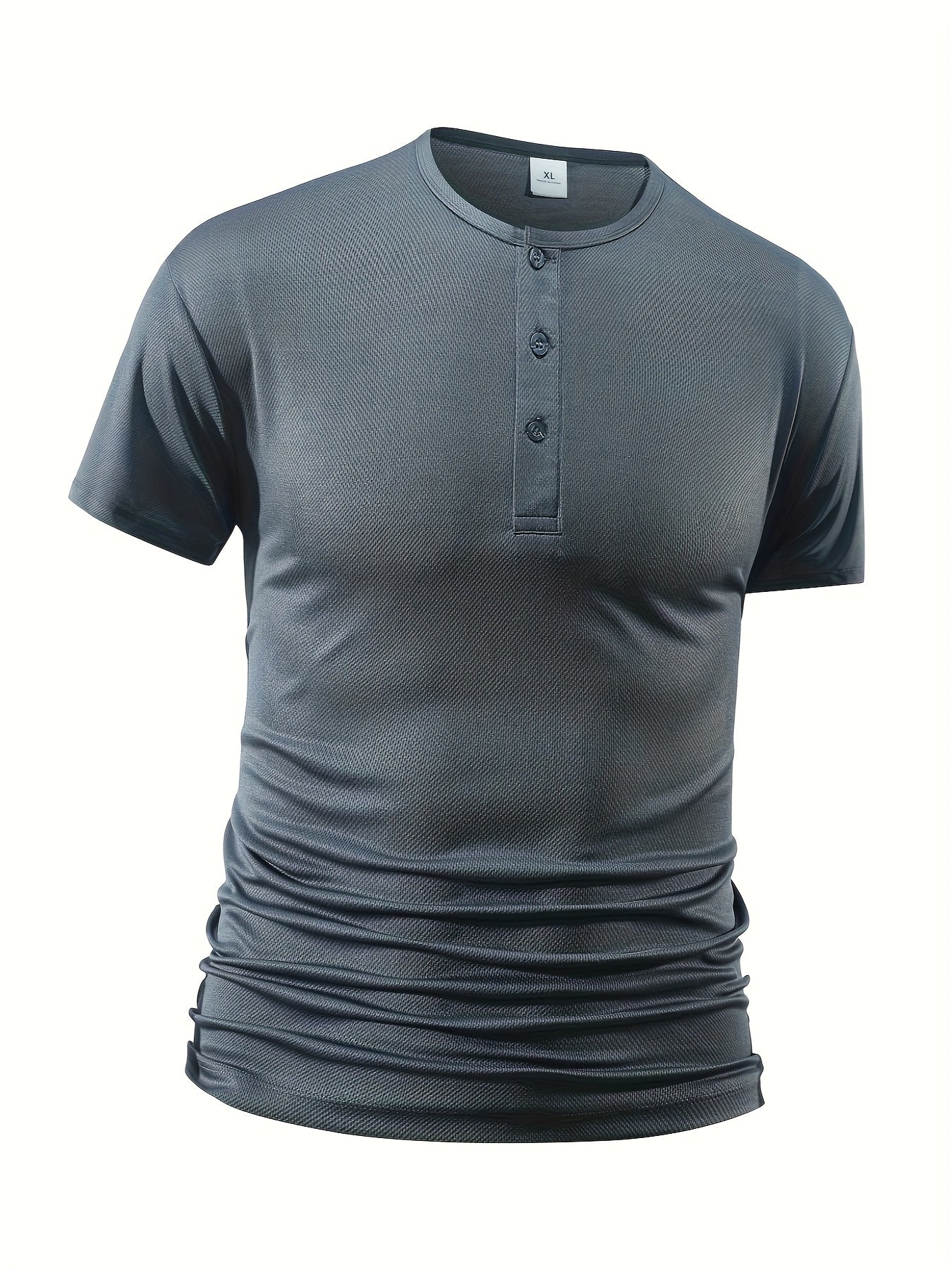 Men'S Lightweight & Breathable Quick-Dry T-Shirt - V-Neck, Short Sleeve, Solid Black, Soft Polyester Fabric for Gym, Running, Daily Wear & Outdoor Activities, Workout Clothes