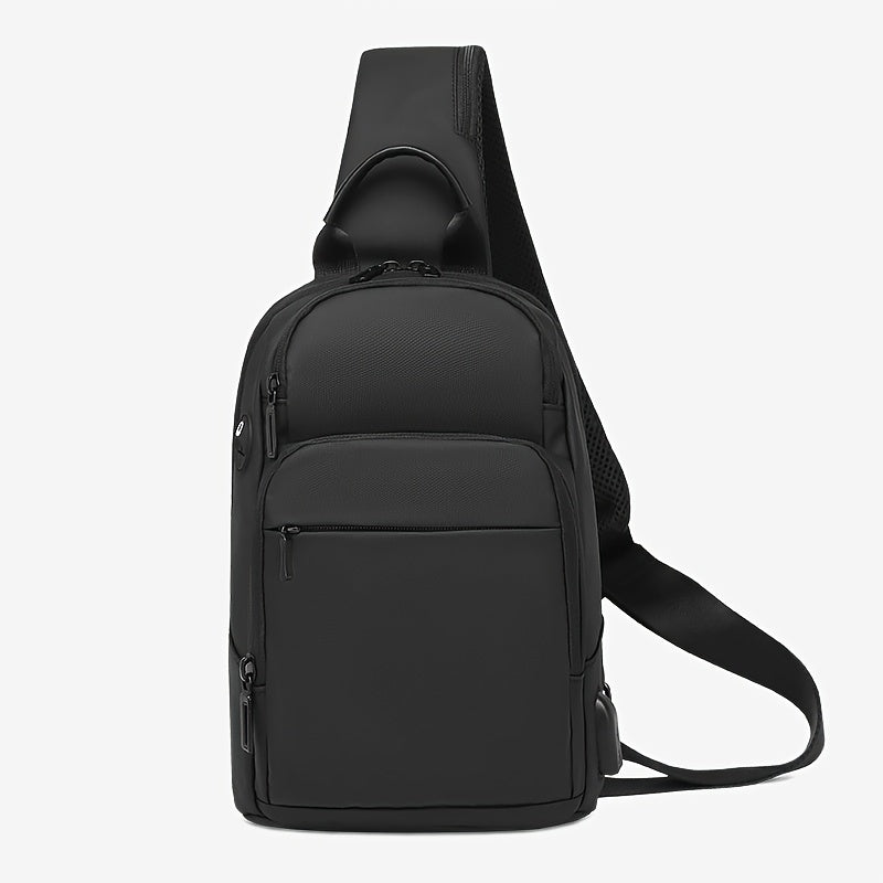 1pc Men's Fashion Crossbody Bag, Oxford Cloth Multifunctional Shoulder Bag