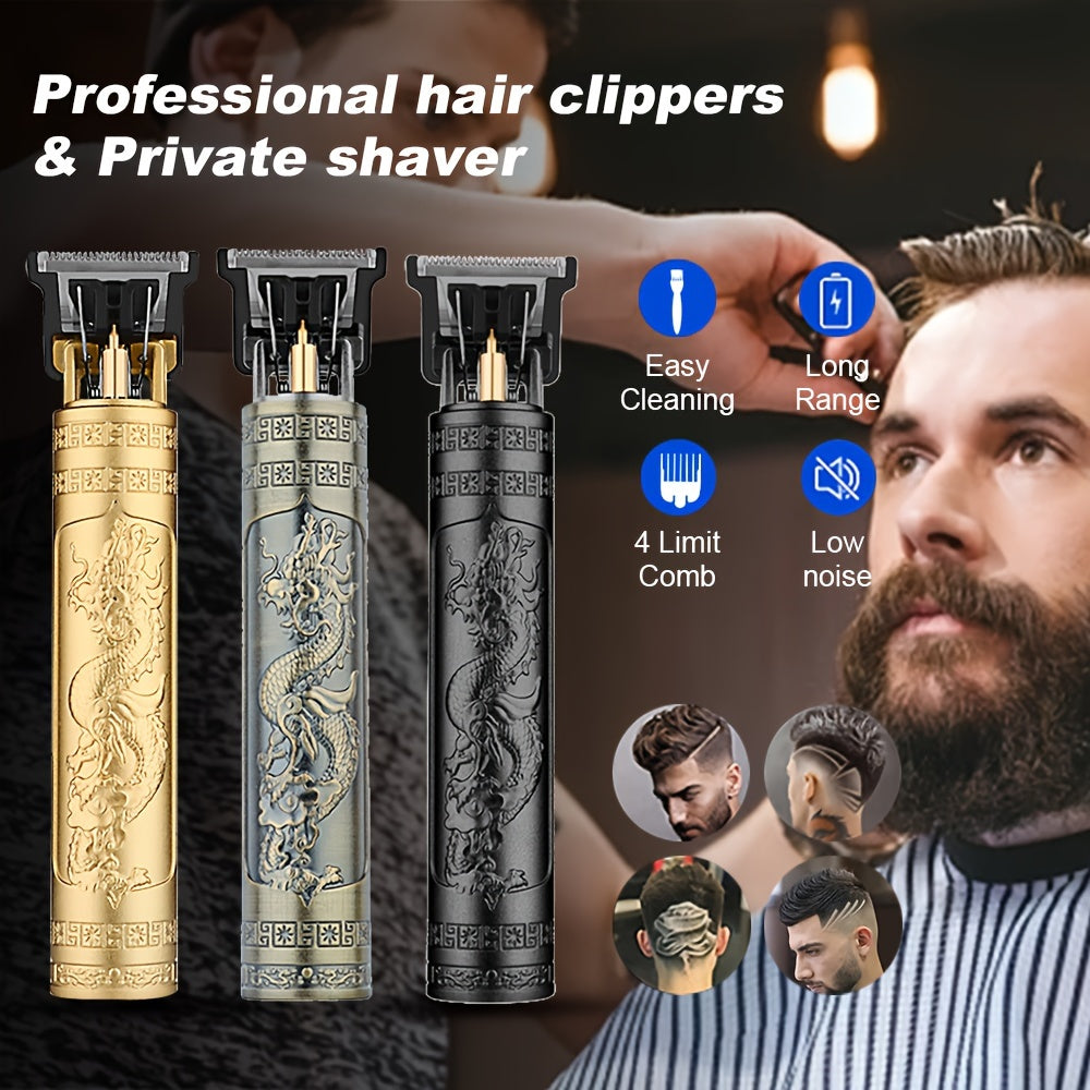Men'S Grooming Trimmer and Shaver Set, WEEME Brand, Cordless USB Rechargeable, T-Shaped Blade, Beard Edging Tool, Can Be Trimmed and Carved, Fits Different Hairstyles, Includes 4 Limit Combs, Home Haircutting Kit, Barber Acce