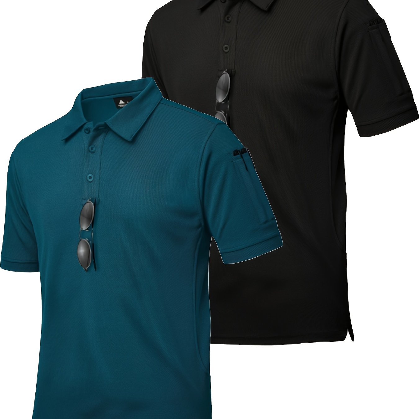 2pcs Men's Casual Shirts - Breathable, Stretch Fabric with Button Detail, Summer Wear, Men's Shirts
