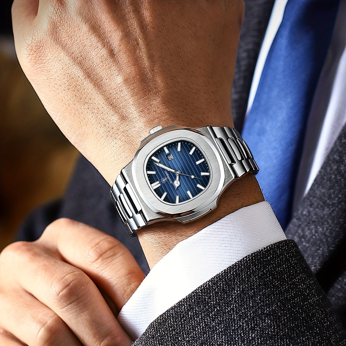 POEDAGAR New Men's Watch With Luminous Calendar, Trendy For Students, Cool And Hot Sale Quartz Wristwatch