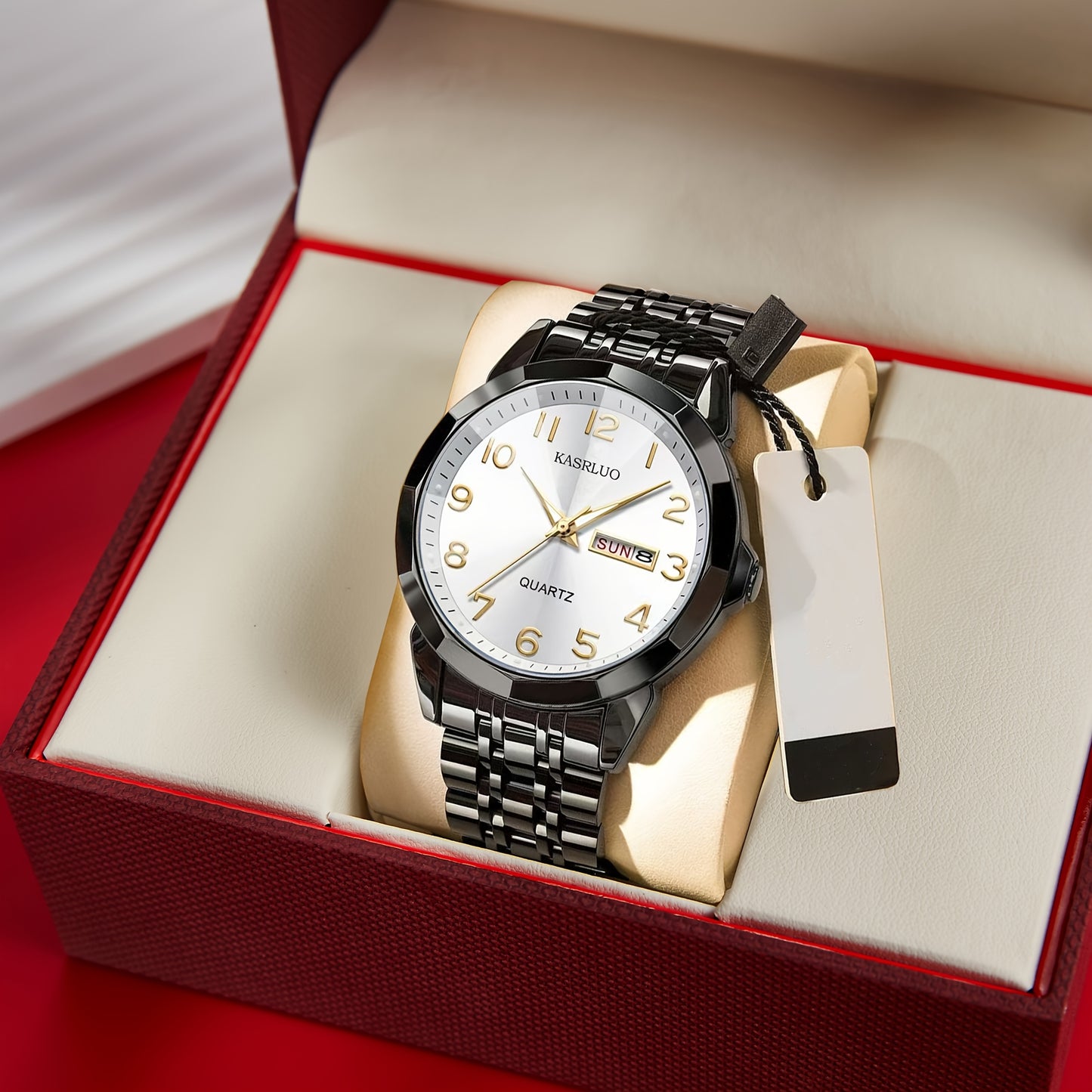 1pc Men'S Fashion Trend Business Sports Steel Band Double Date Quartz Watch - High Value Gift, Stainless Steel Strap, Round Dial with Date Display, Quartz Movement, Battery Powered, Date Display Watch | Stainless Steel Watchb