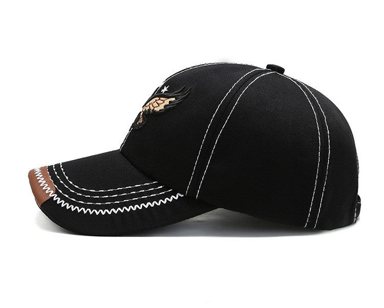 Unisex Fashion Cool 3D Eagle Embroidered Baseball Hat, Adjustable Sun Protection Casual Sports Sun Hat For Women & Men