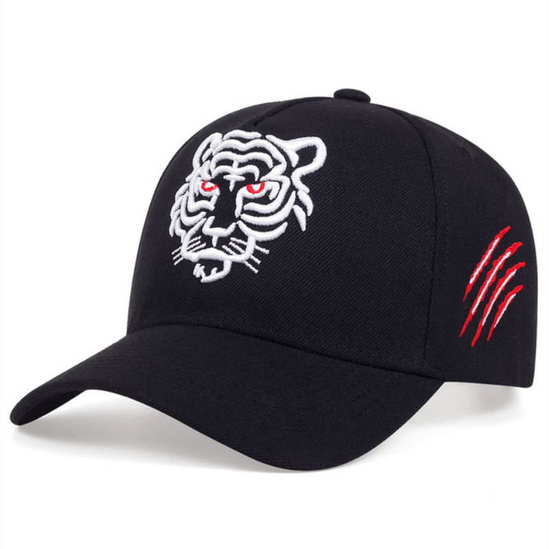 Valentine'S Day New Tiger Embroidered Baseball Cap Summer Recreational Trucker Cap