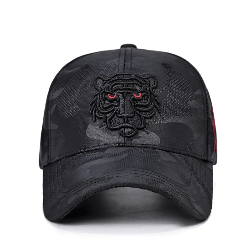Valentine'S Day New Tiger Embroidered Baseball Cap Summer Recreational Trucker Cap