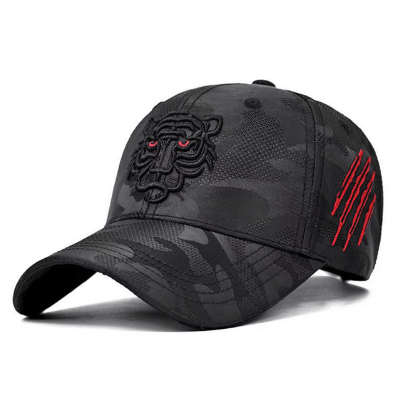 Valentine'S Day New Tiger Embroidered Baseball Cap Summer Recreational Trucker Cap