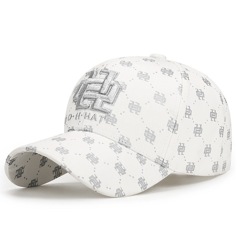 Gāo Dàng Jīng Gōng Mǎn Yìn Cì Xiù Mào Zi Nán Nǚ Shì Kě Tiáo Jié Zhē Yáng Fáng Shài Yā Shé Mào Bàng Qiú Mào