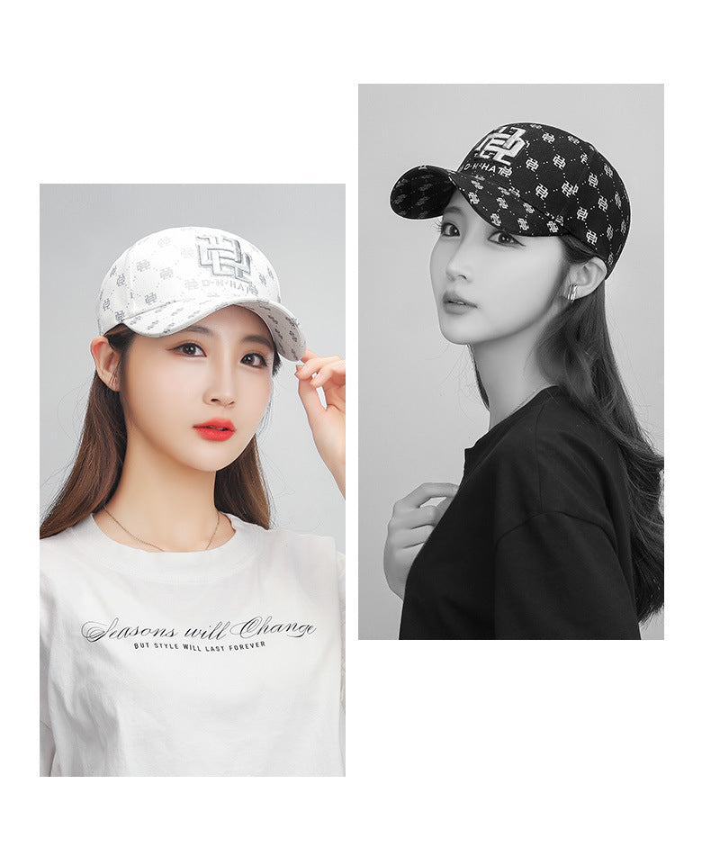 Gāo Dàng Jīng Gōng Mǎn Yìn Cì Xiù Mào Zi Nán Nǚ Shì Kě Tiáo Jié Zhē Yáng Fáng Shài Yā Shé Mào Bàng Qiú Mào