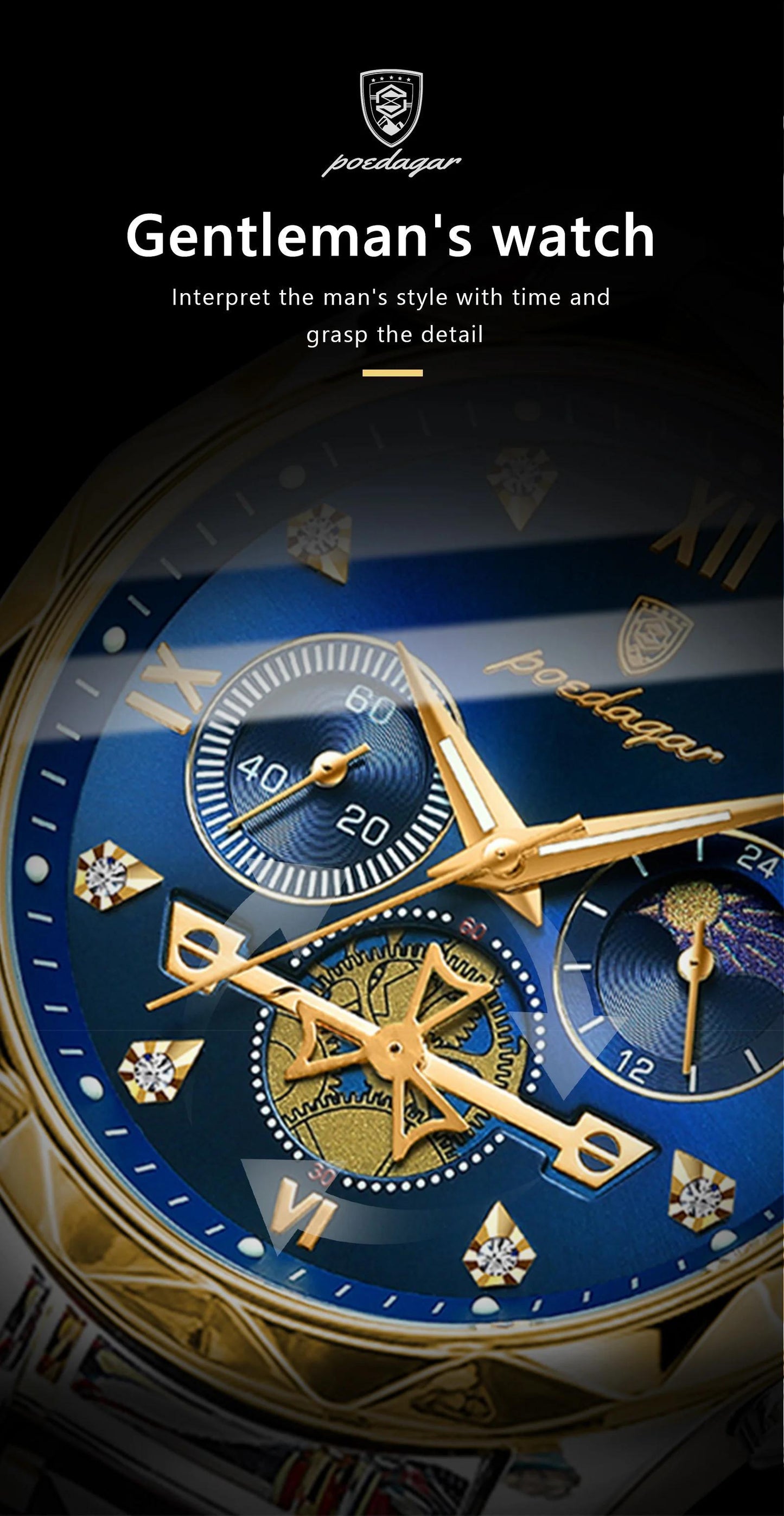 New Luxury Brand Waterproof Stainless Steel Women's And Men's Waterproof Watch, Leisure And Business Multifunctional Chronograph, Best Men's And Women's Gift Watch