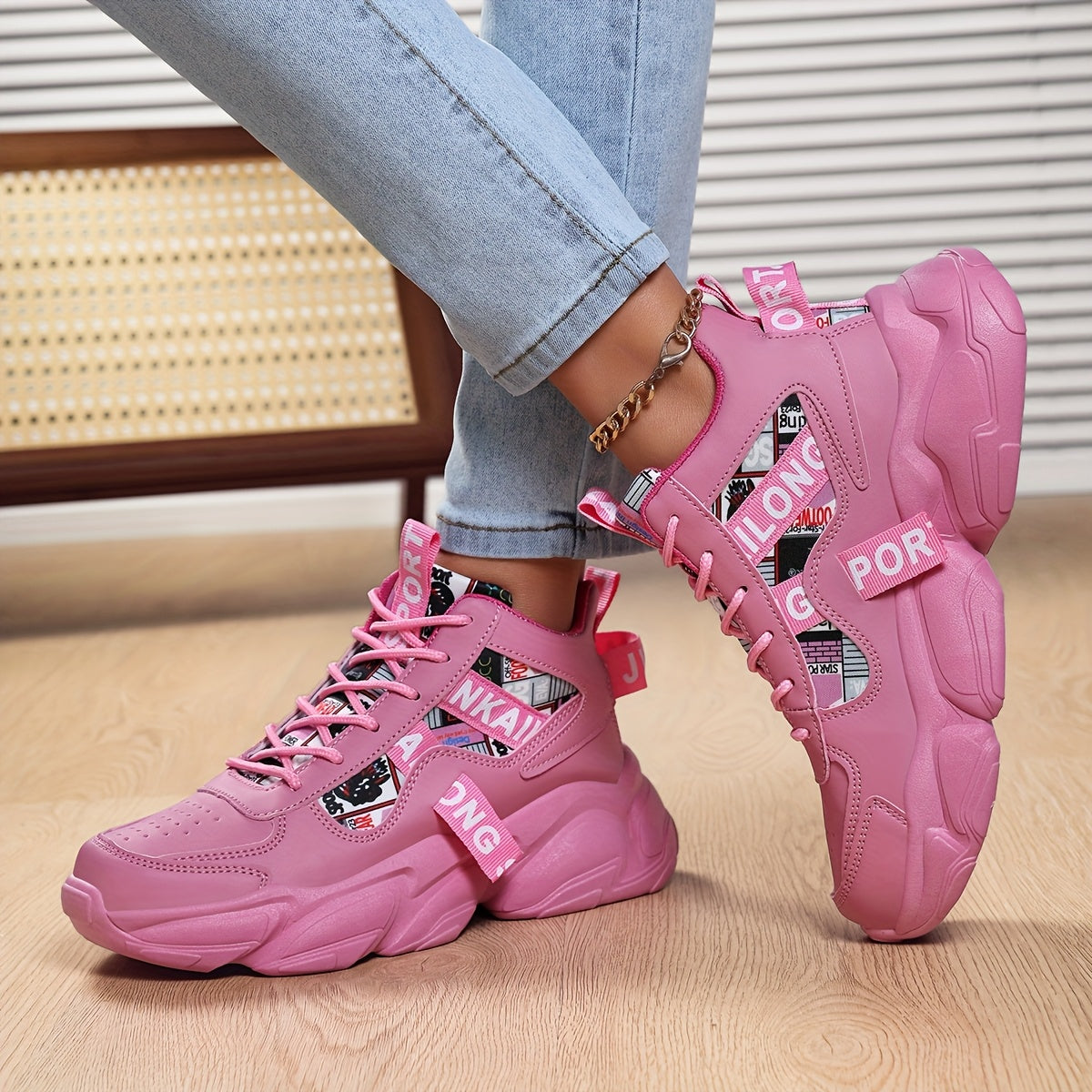 Women'S High-Top Plaid Skate Sneakers - Lightweight, Non-Slip, Shock-Absorbing Sneakers with EVA Sole, Synthetic Faux Leather Upper & Fabric Lining for All-Season Sports and Casual Wear, Casual Sneakers | Stylish Lace-Up Shoe