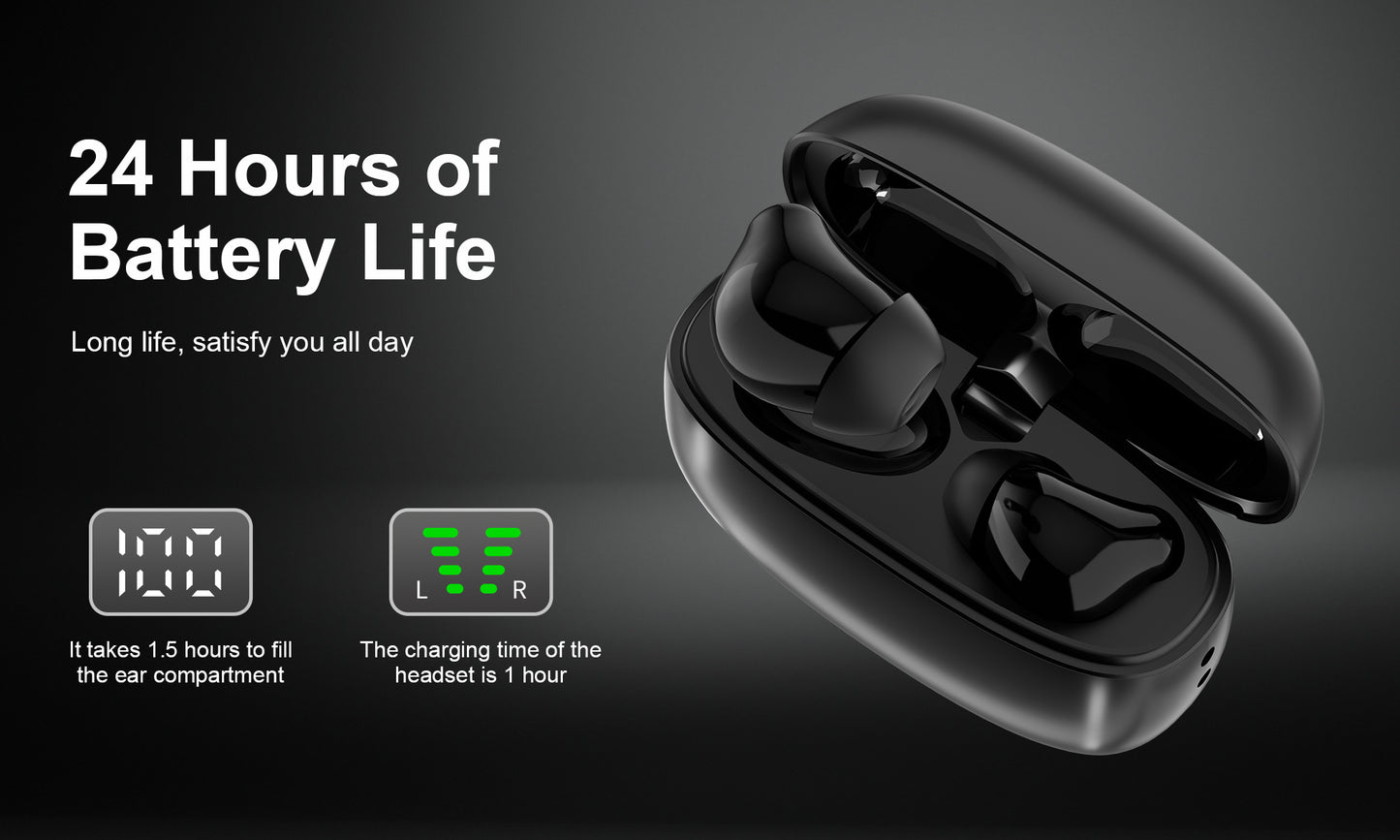 ANKRIYUL Wireless 5.3 Wireless Sport Earbuds, TWS Stereo with LED Digital Display, Touch Control, 10W Max Power, USB-C Charging, Protective Case for Phone, Black, Active Lifestyle Audio, Modern Headphones, Durable Headphones
