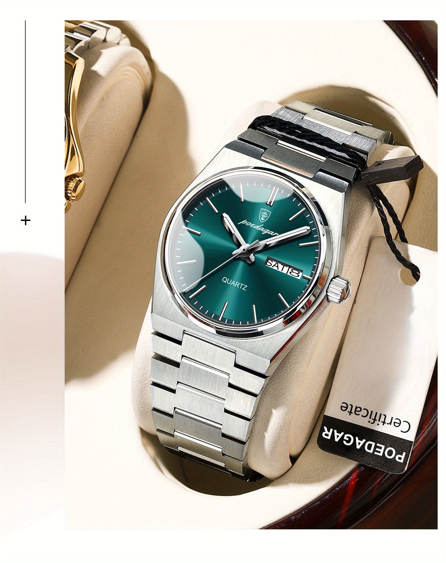 POEDAGAR Luxury Watch For Woman Ladies Elegant Quartz Watch Waterproof Luminous Date Week Stainless Steel Women's Watches Clock