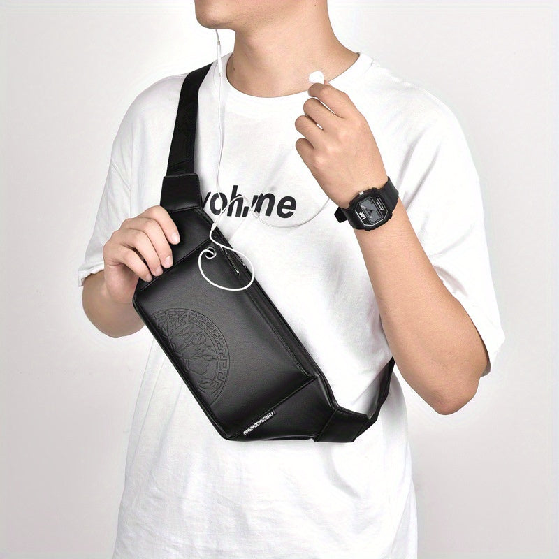 Men'S Large Capacity Trendy Chest Bag, Casual Sports Crossbody Bag, Stylish Men'S Backpack.