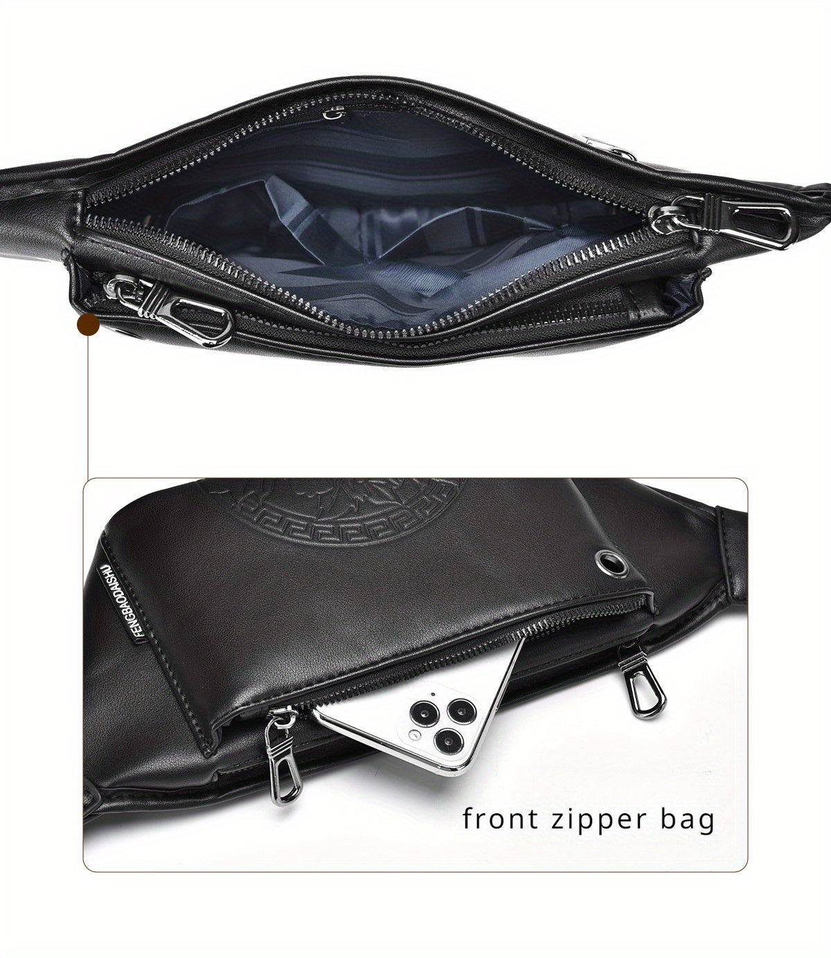 Men'S Large Capacity Trendy Chest Bag, Casual Sports Crossbody Bag, Stylish Men'S Backpack.