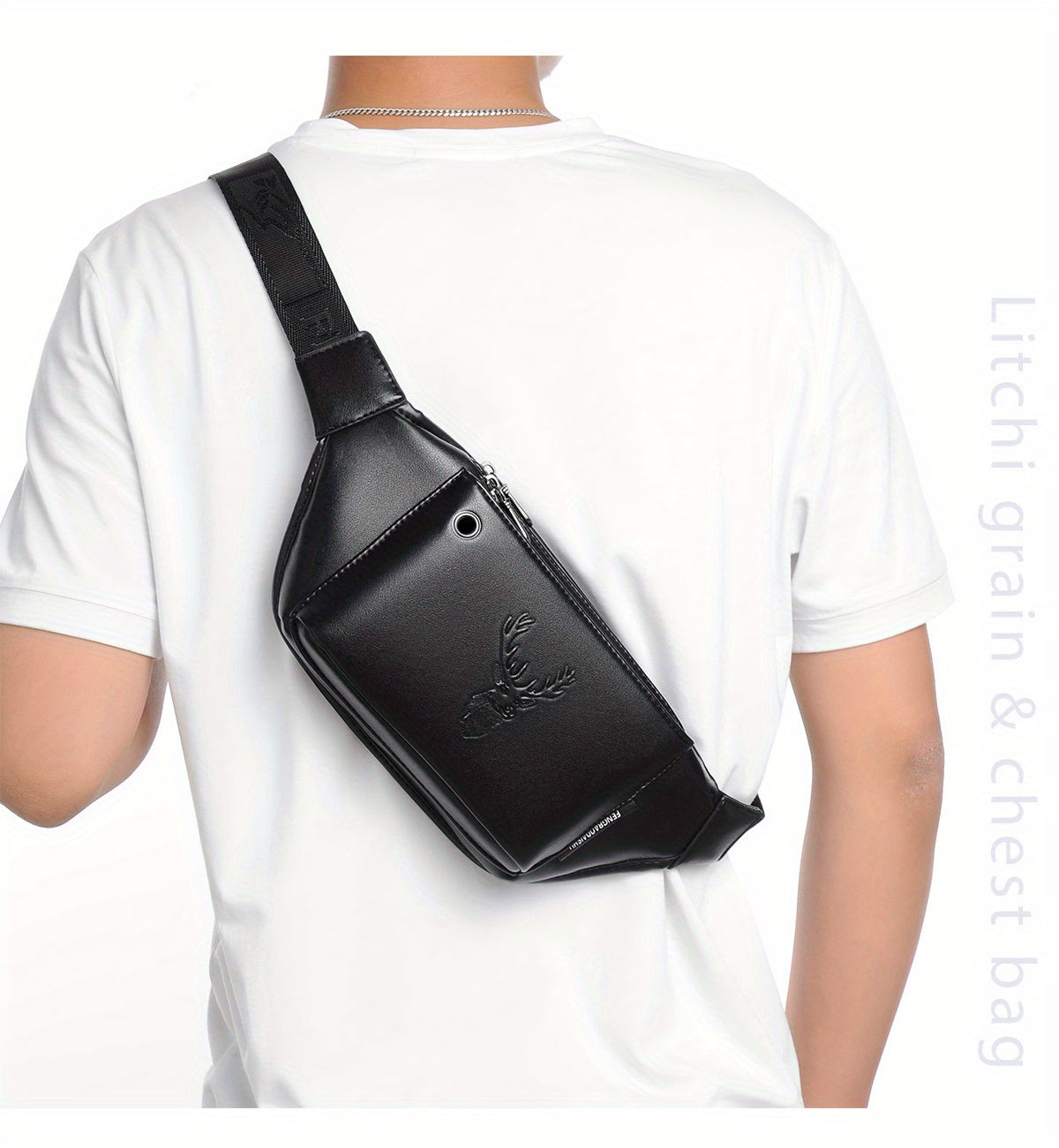 Men'S Large Capacity Trendy Chest Bag, Casual Sports Crossbody Bag, Stylish Men'S Backpack.