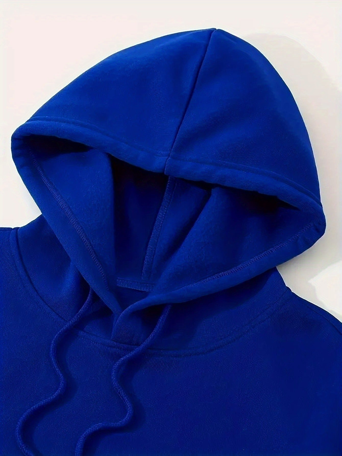 Durable Fabric, Men's Casual Sporty Hoodie and Jogger Set - Trendy Geometric Print, Blue and Black, Polyester Blend, Machine Washable, Perfect for Fall/Winter