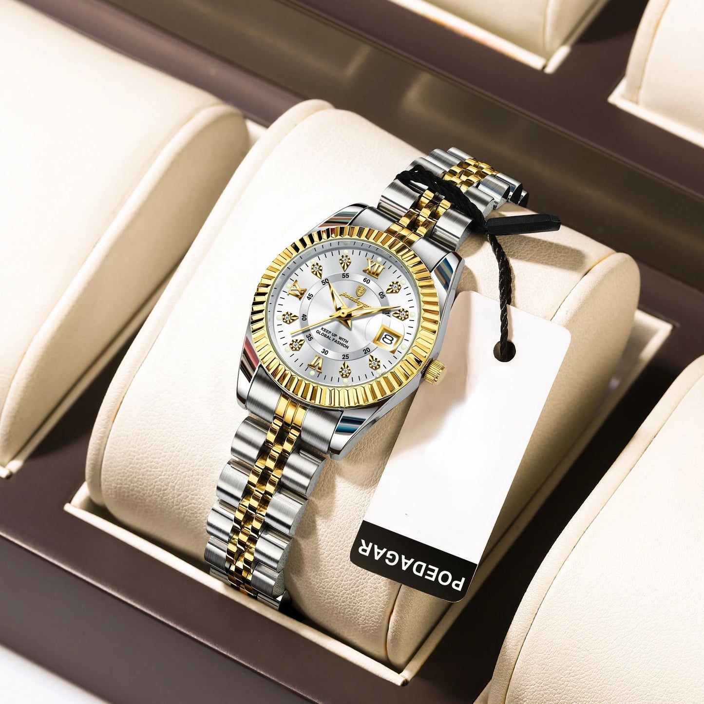 POEDAGAR Luxury Elegant Watch for Women Luminous Date Ladies Watch Stainless Steel Quartz Women's Watches Reloj