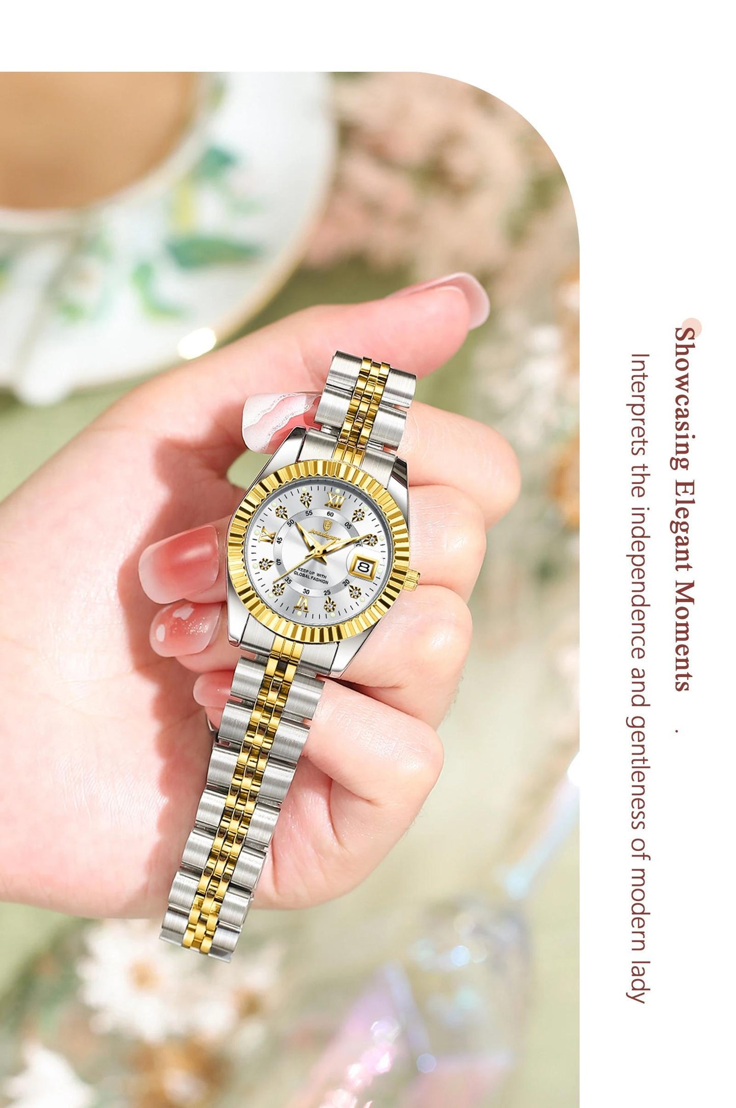 POEDAGAR Luxury Elegant Watch for Women Luminous Date Ladies Watch Stainless Steel Quartz Women's Watches Reloj