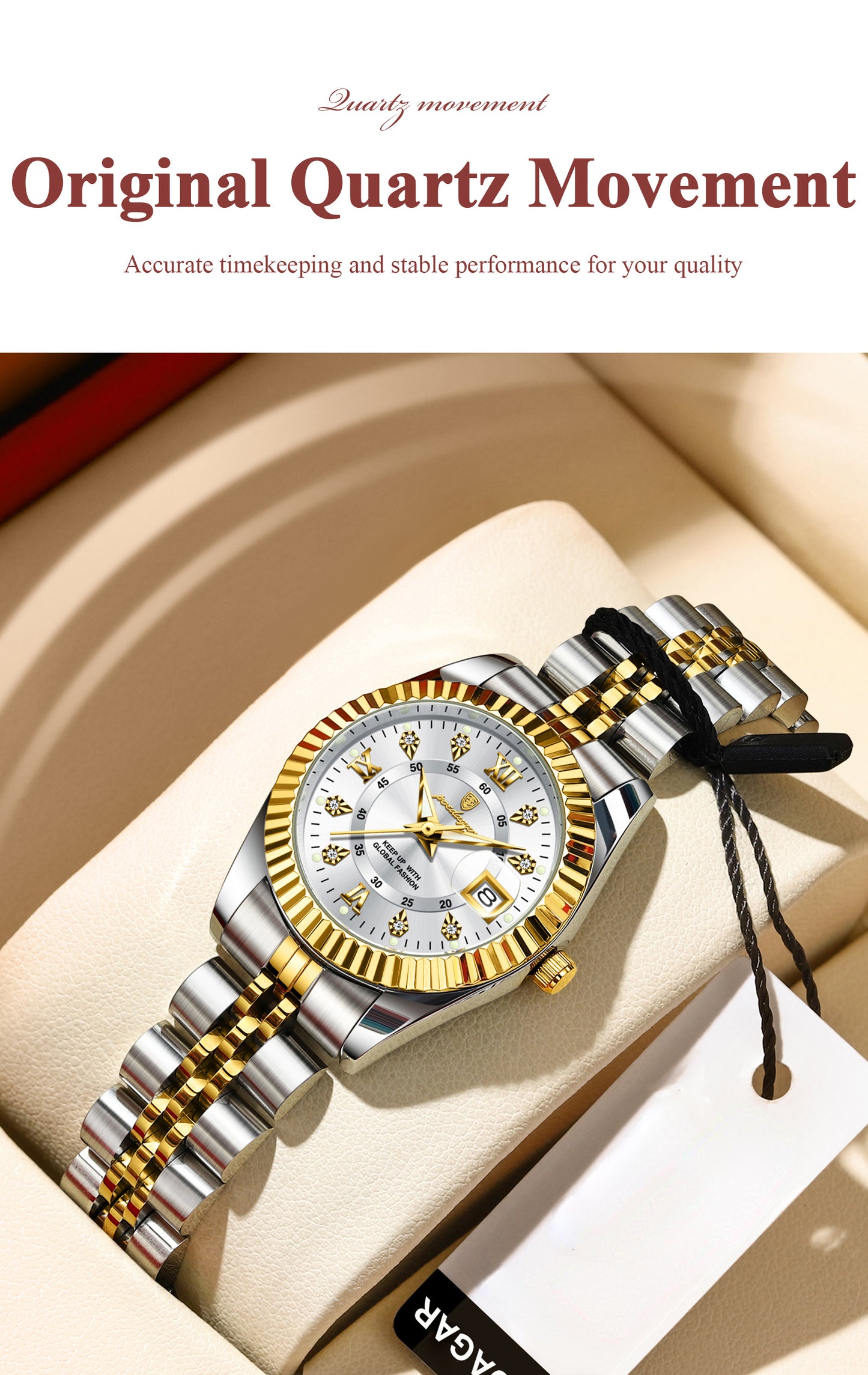 POEDAGAR Luxury Elegant Watch for Women Luminous Date Ladies Watch Stainless Steel Quartz Women's Watches Reloj