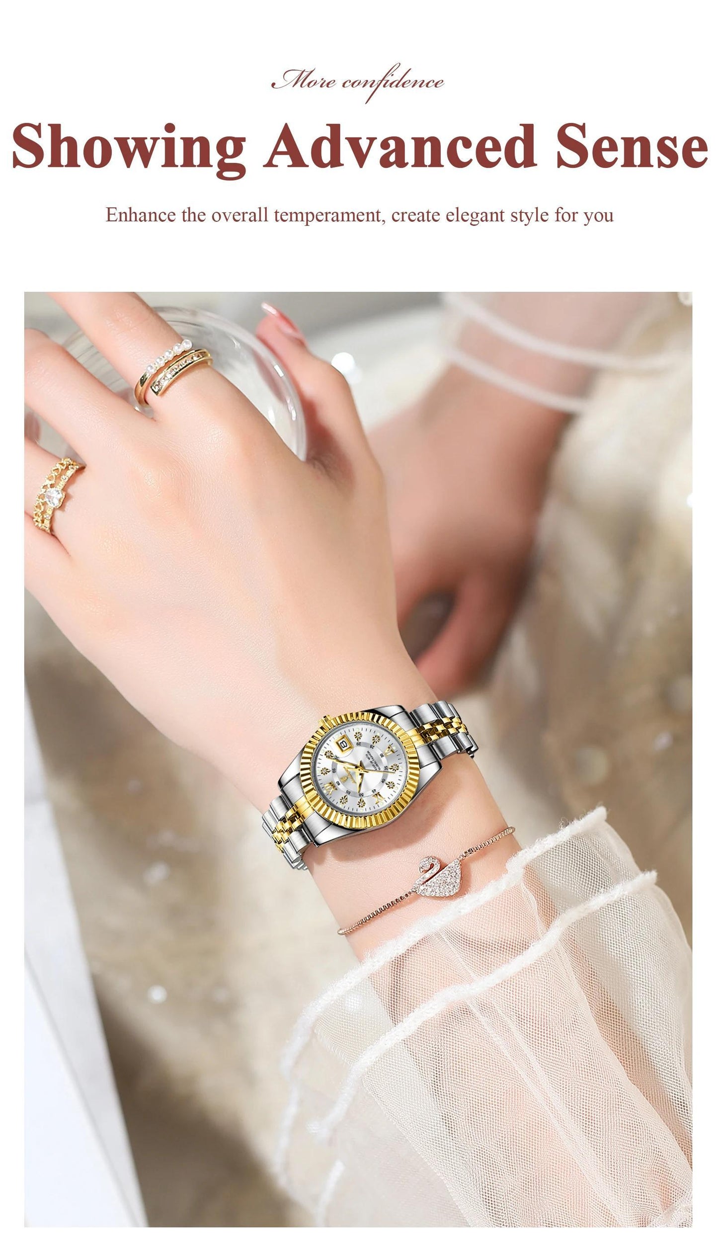 POEDAGAR Luxury Elegant Watch for Women Luminous Date Ladies Watch Stainless Steel Quartz Women's Watches Reloj