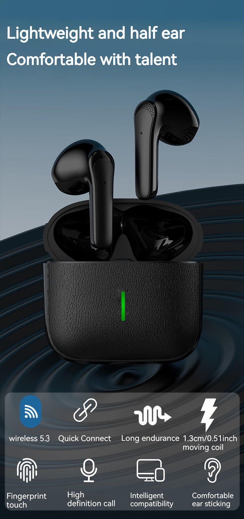 New Wireless Earphones With Ultra-long Battery Life Sports Game Mini Dual Stereo In-Ear Universal Earbuds