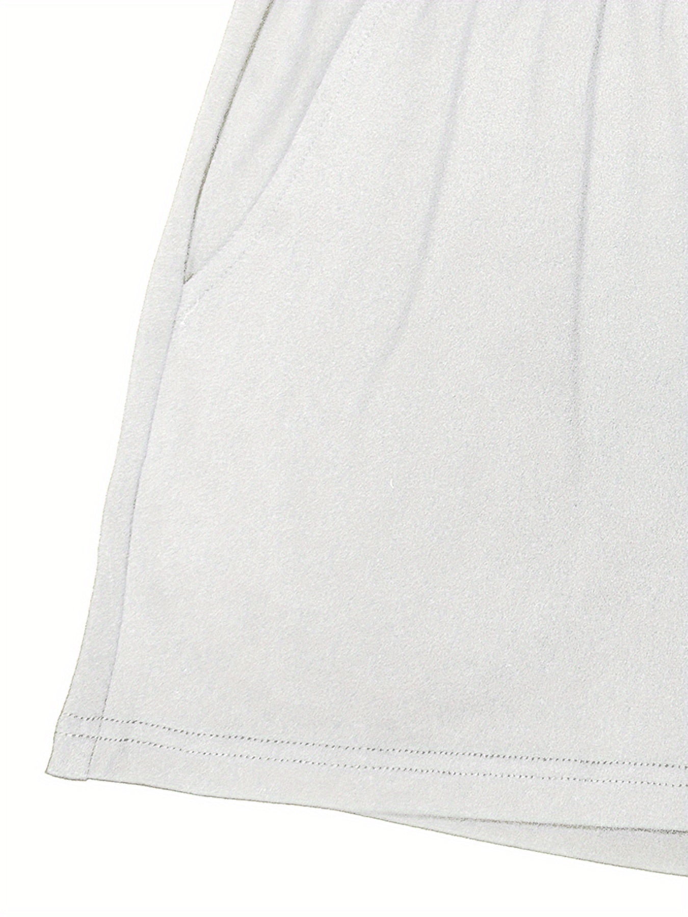 Brooklyn Letter Print Casual T-Shirt & Shorts Set for Women - Stretchy Polyester Blend, Machine Washable