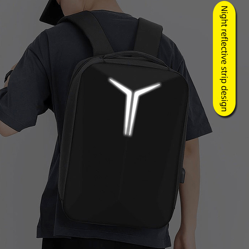 Hard shell business backpack for men, 15.6-inch laptop backpack, multifunctional travel backpack, night reflective strip design, commuting computer bag, Men's document backpack gift