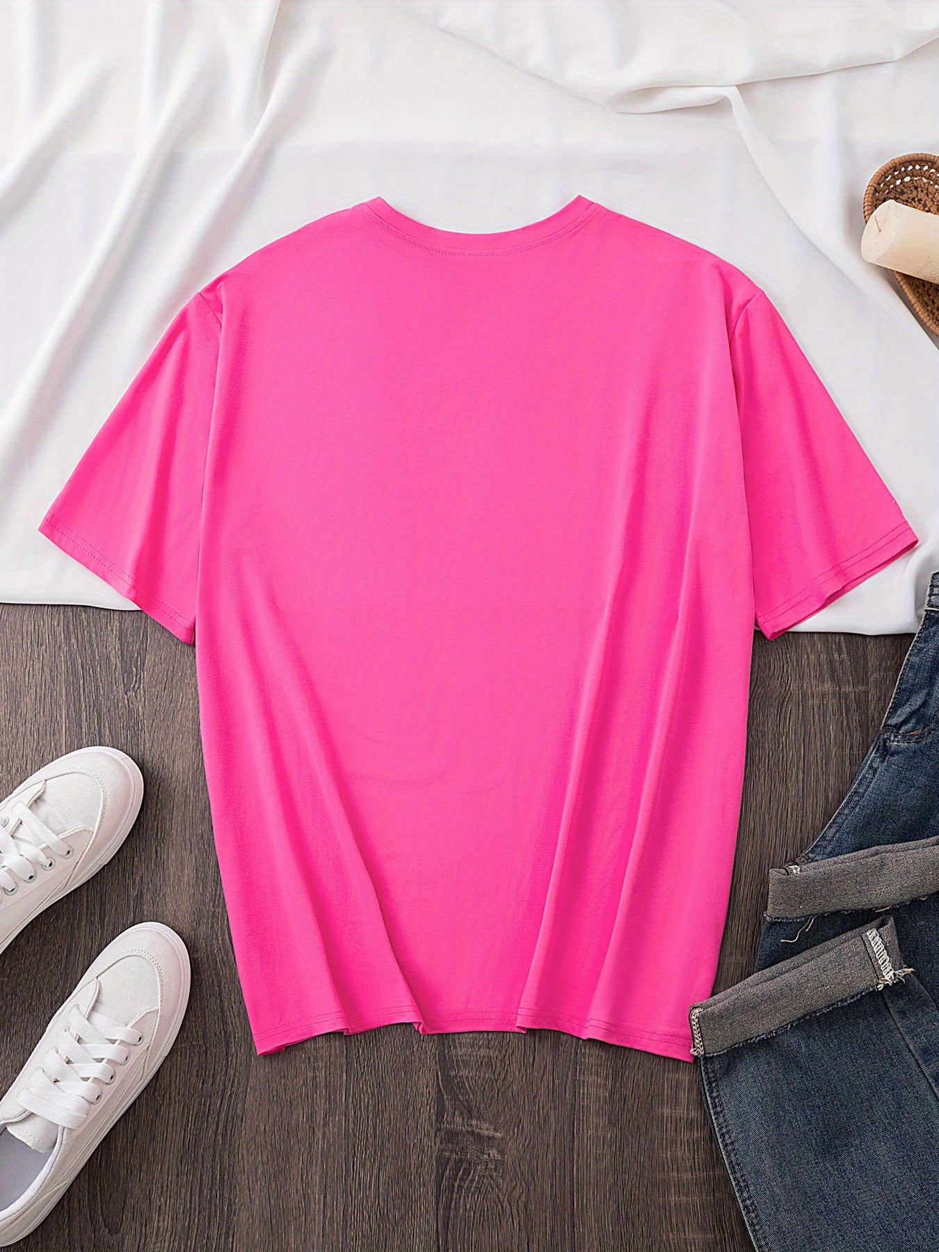 Women'S Casual Polyester T-Shirt with "Milano Italy" Letter Print, Short Sleeve Crew Neck Top, All-Season Knit Fabric Tee, Regular Length - 180gsm