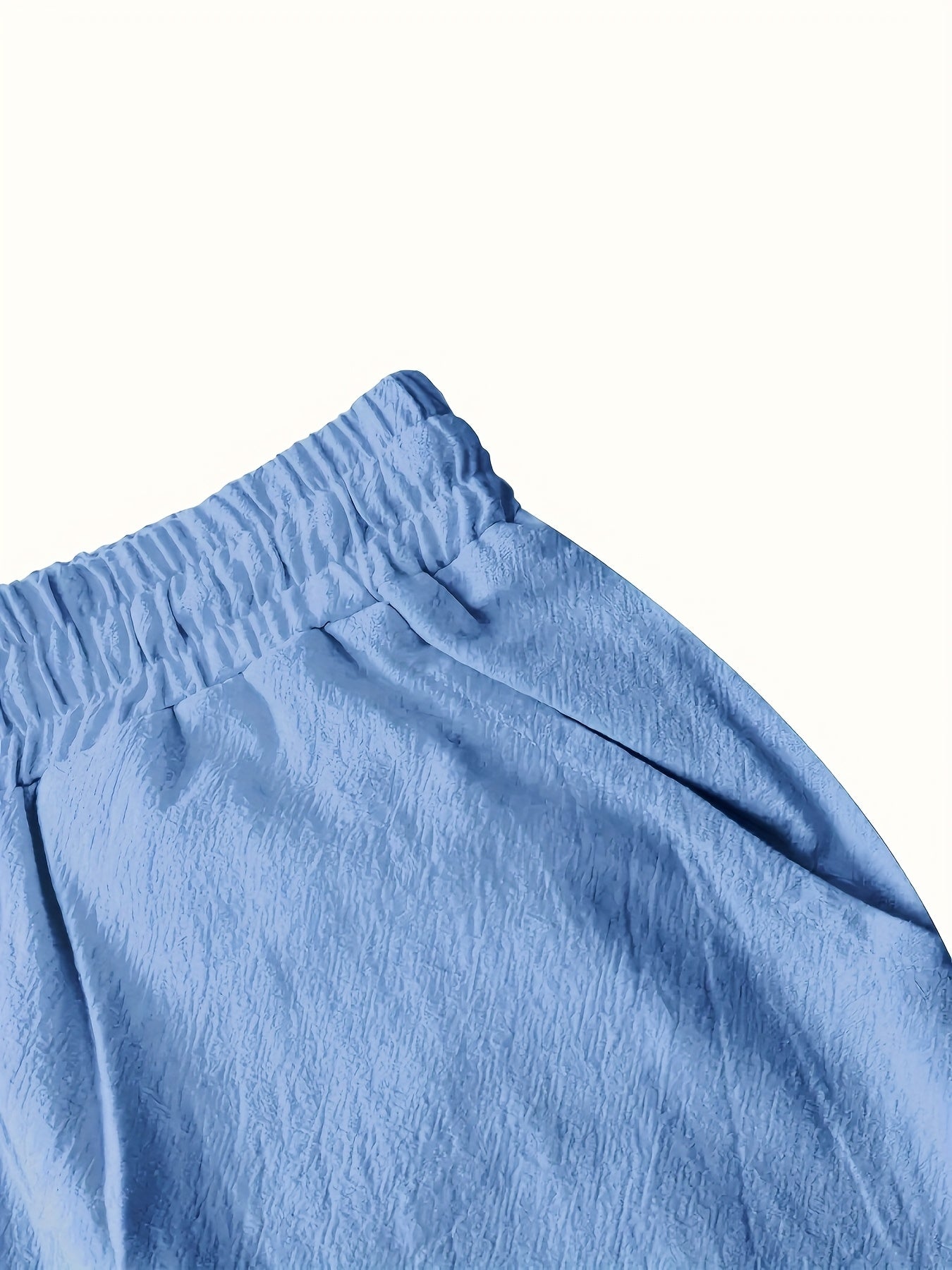 Men'S Light Blue Linen Shorts - Casual & Comfortable with Pockets, Drawstring Waist, Perfect for Summer Beach Outings and Casual Attir