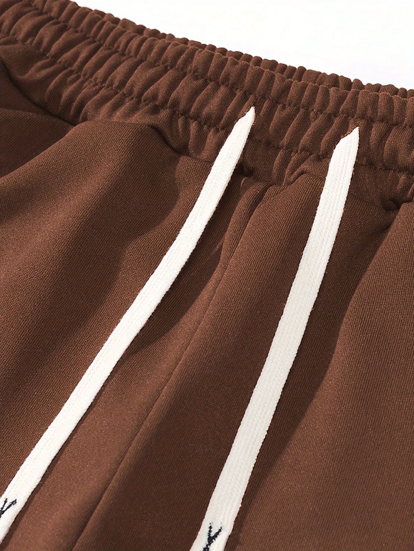 Men's Long Sleeve Hooded Sweatshirt + Threaded Sweatpants Set Spring and Autumn Solid Color Pullover Regular Long Sleeve T-shirt and Pants Belt Drawstring Casual Sports Trousers Two-piece Set