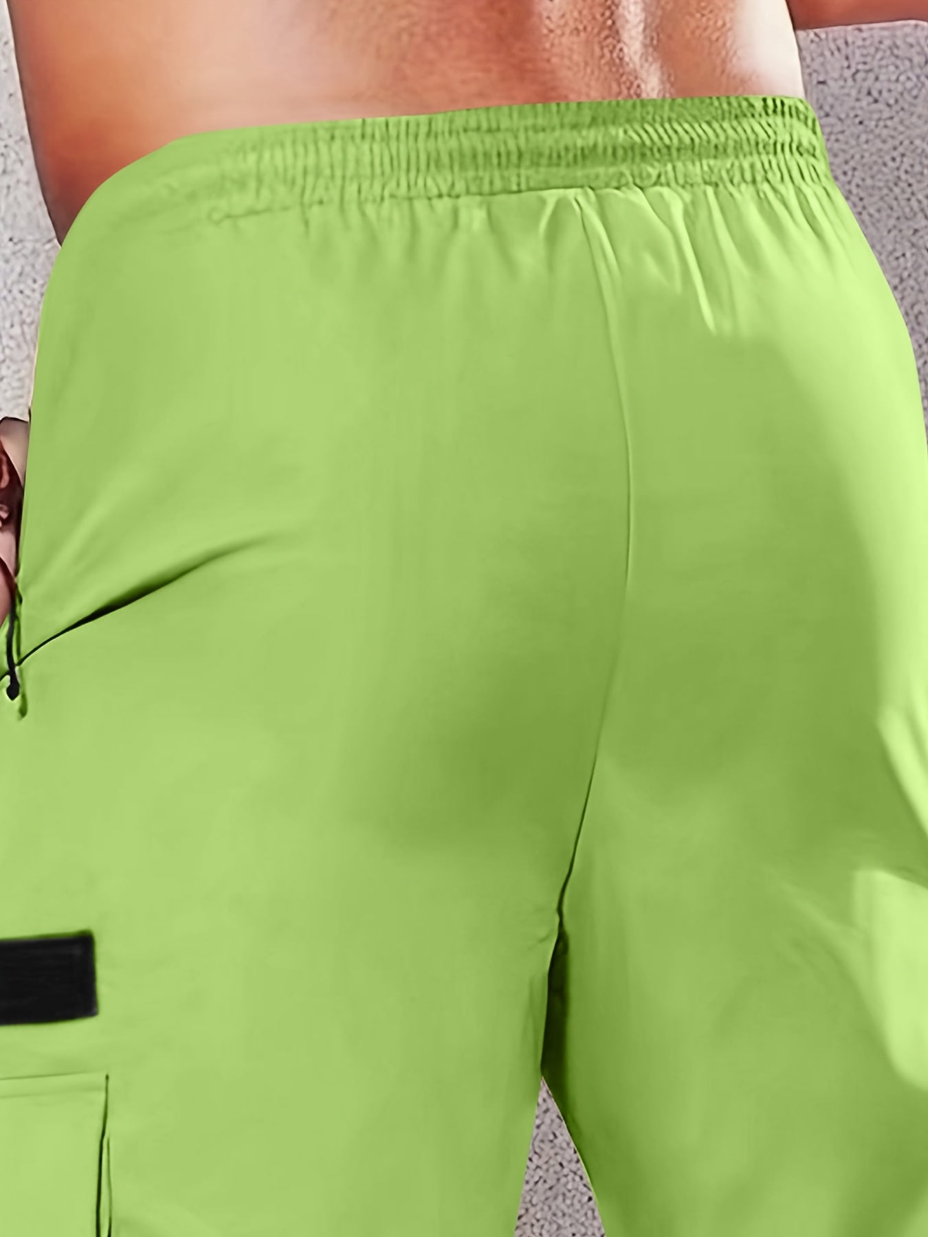 1pc Men'S Fashion Casual Cargo Pants, Solid Color Polyester Non-Stretch Fabric, All-Season Regular Fit with Multiple Pockets, Woven Straight-Leg Trousers for Sports and Leisure