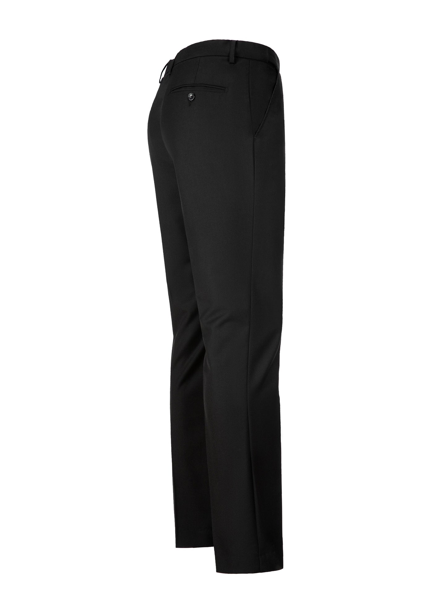 SAILIINY Men'S Solid Color Polyester Viscose Blend Dress Pants, Regular Fit All-Season Party Suit Trousers with Pockets, 80% Polyester 20% Viscose, 240g/m² Woven Fabric, 100% Polyester Lining, for Mature Occasions