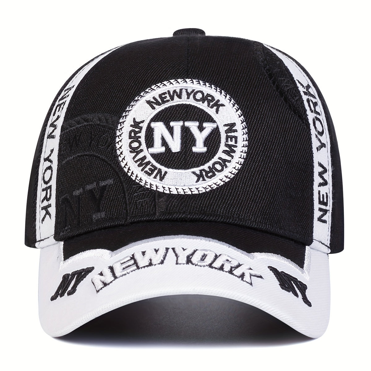 1pc Men's NY Letter Stitching Baseball Cap Outdoor Adjustable Sun Protection Casual Hat Suitable for Spring and Autumn Travel and Beach Party
