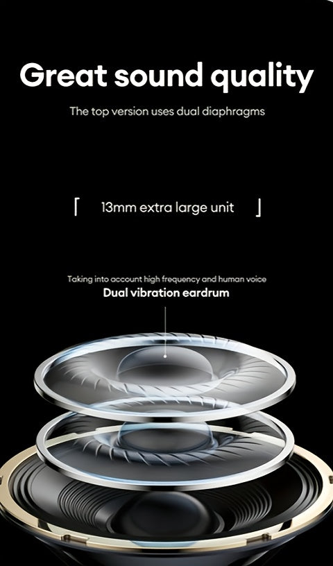 HYUNDAI 2024 Earbuds - High-Resolution Sound Quality, Dual AAC & SBC Decoding, New 5.3 Chip for Enhanced Connectivity, Intelligent Noise Cancellation, Smart Control, Comfortable Fit, Long Battery Life, Auto-Pairing, and Clear
