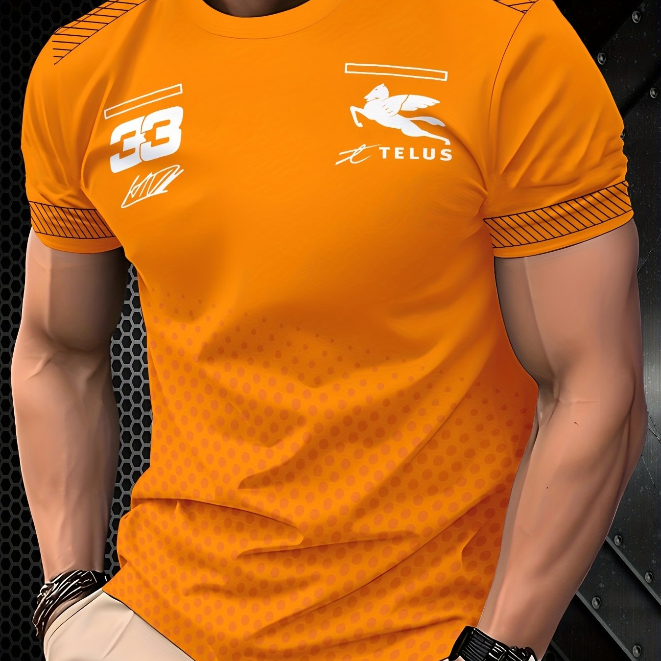 Men's Casual Breathable T-Shirt - Moisture-Wicking Lightweight Fabric, Regular Fit Round Neck, Solid Color for Outdoor & Casual Attire, Machine Washable, T-shirt Stylish, Vibrant Graphic Tee, Leisure Outfit, Classic Design, D
