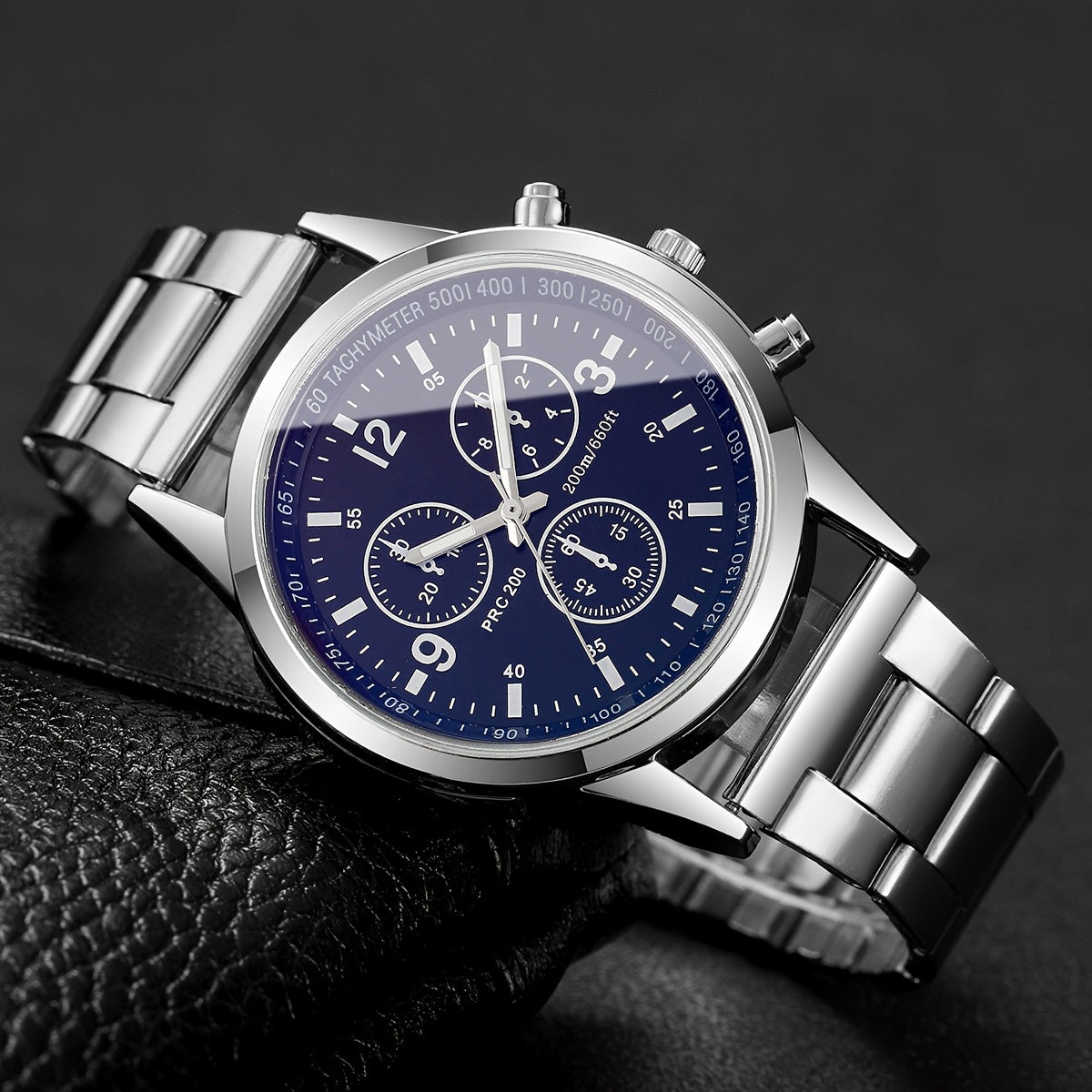 1pc/set Men'S Casual Round Zinc Alloy Quartz Watch, Non-rechargeable Button Battery (Diameter<20mm), with Digital Dial, for Business