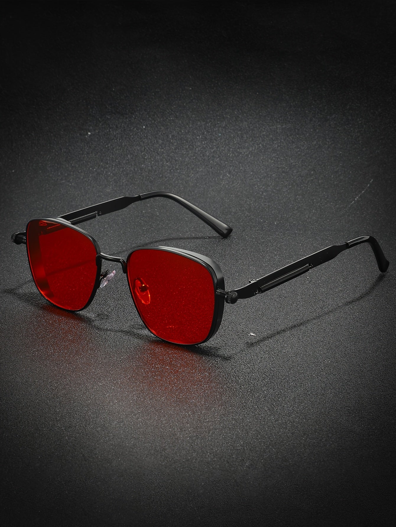 1 retro style, metallic texture, exquisite fashion glasses, unisex decorative dark sheet, suitable for parties and daily wear