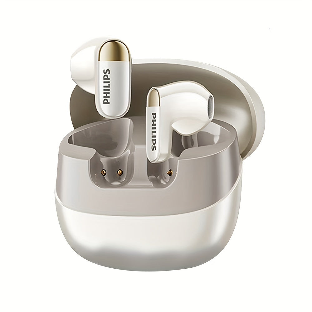 PHILIPS True Wireless Earphones Earbuds - Comfortable for iPhone/ Android, Built-in Microphone Sweat Wireless Headset, Wireless Headphones TAT2169